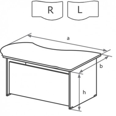 Стол письменный угловой на ДСП каркасе с низкой передней панелью БОСТОН